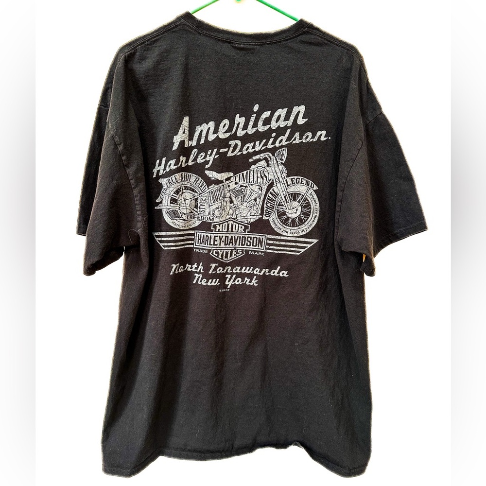 Harley-Davidson Black Ride Free Dealership T Shirt North Tonawanda, NY